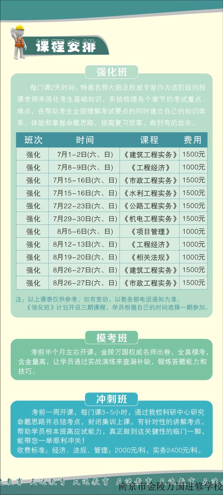 潍坊市高新区英语培训招聘 金陵万国一建培训价格多少钱 教育资讯
